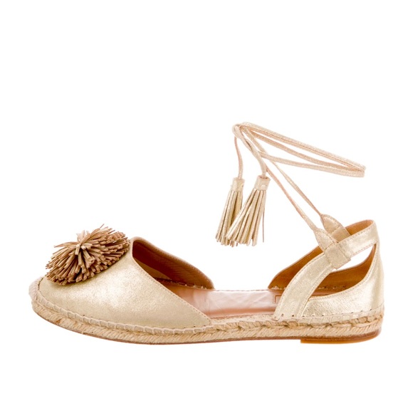 Aquazzura Shoes - Aquazzura metalic tassel espadrilles